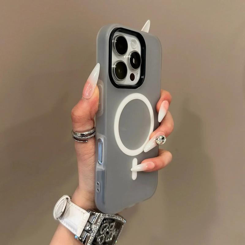 

Роскошный чехол 2-в-1 в конфетных цветах для Magsafe для iPhone 17 16 15 14 Plus 13 11 12 ProMax Air Магнитный Беспроводная зарядка Защитный бампер iPhone 11