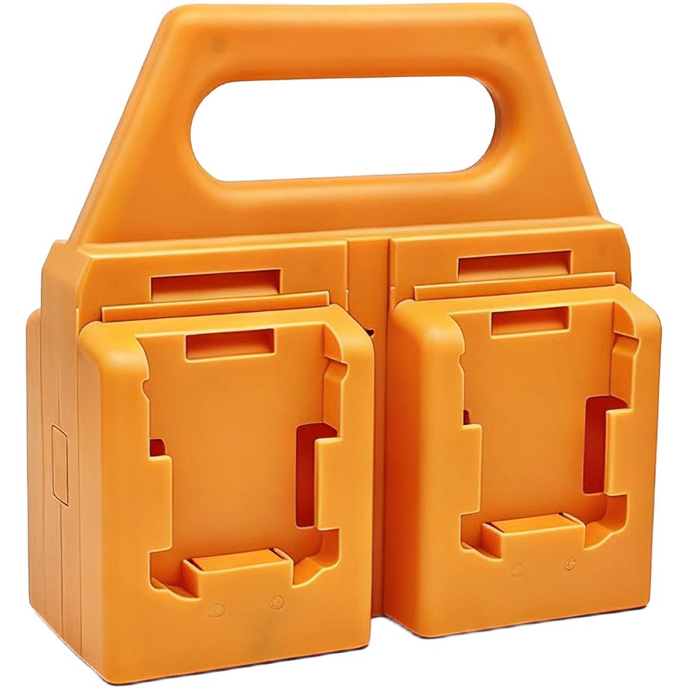 Yellow ABS Battery Holder Rack For 18V DCB200 DCB203/DCB205 Li-ion Battery Storage Organizer Power Tool Accessories