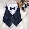 Pet Suit Bowtie Short Sleeve Cat Outfit Dog Wedding Suit Formal Shirt for Small Dogs