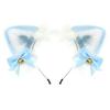 Cute Cat Ear Headband Lolita Fashion - Fluffy Plush Hair Accessory With Bow One Size Handmade