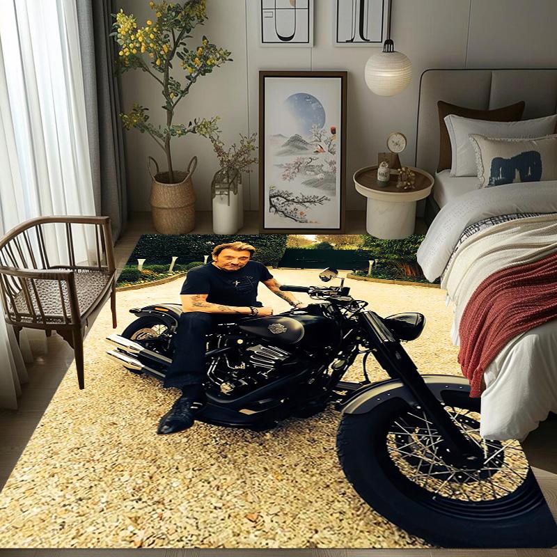 Johnny Hallyday: Le Phénix carpet Living room and bedroom mats printing Art Protective pad Room