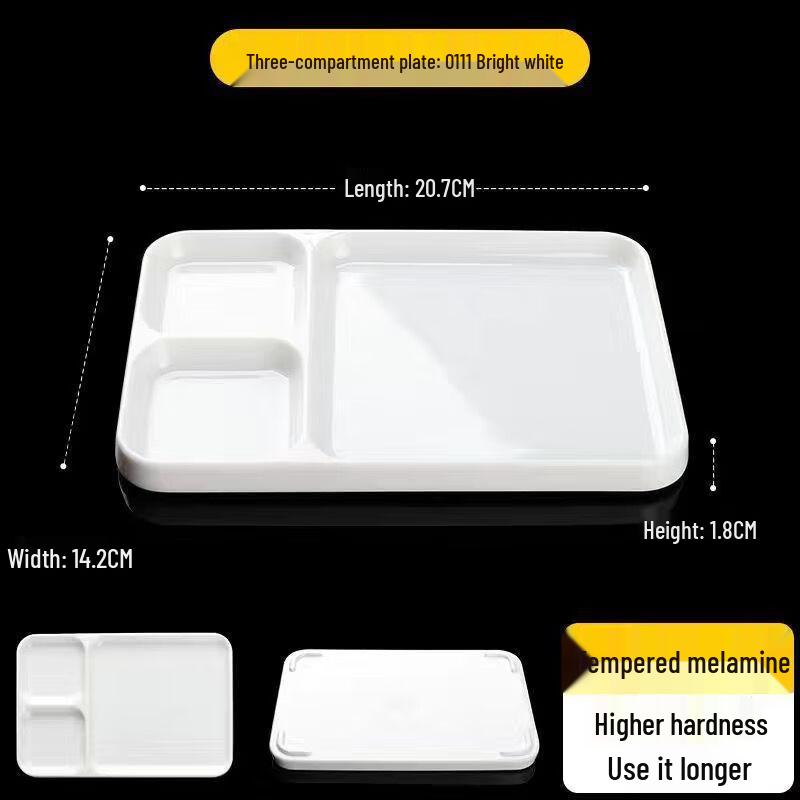 Divided Melamine Dipping Sauce Plate