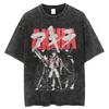 T-shirt Lavage Vintage Do Old Japanese Anime Akira Street Y2k Manches Courtes Harajuku Polyester Haut Neutre Mode T-shirt à Col Rond
