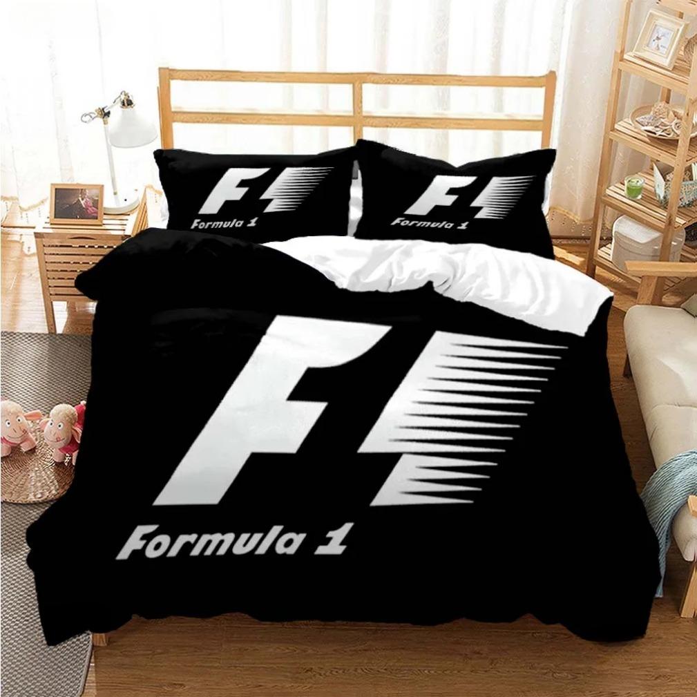 Sada povlečení Formula 1 Povlak na peřinu Formula přikrývka nadšenec do závodů Povlečení Povlak na polštář Postelová sada Pro chlapce Dospělý