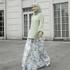 Middle Eastern & Southeast Asian Print A-Line Mid-Length Skirt