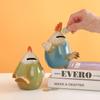 Charming Cartoon Chicken Ceramic Storage Jars , Colorful, Playful Design with Red Comb ,Wattle, Ideal for Kitchen, Office, or Terrace Decor