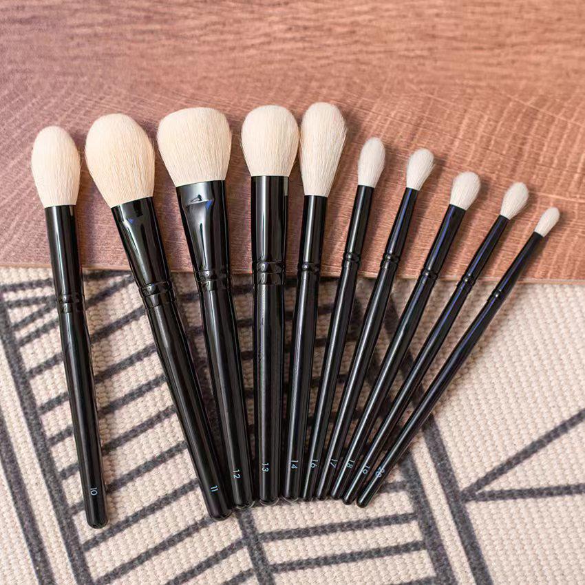 Same Style Goat Hair Makeup Brushes for Blush, Highlighter, Contour, and Eyeshadow (10/16/18-Piece Set)