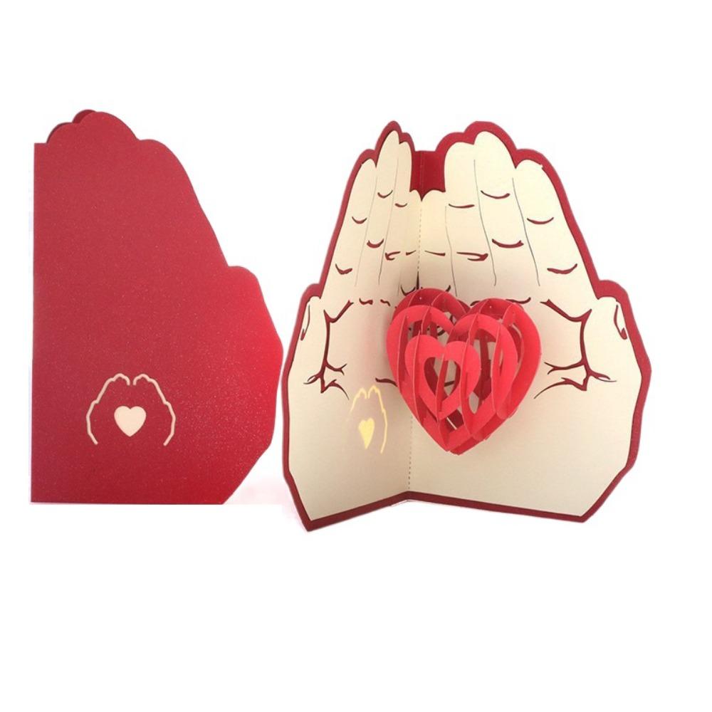 3D Design 3D Pop Up Card Paper Greeting Card Creative Love Postcard Birthday