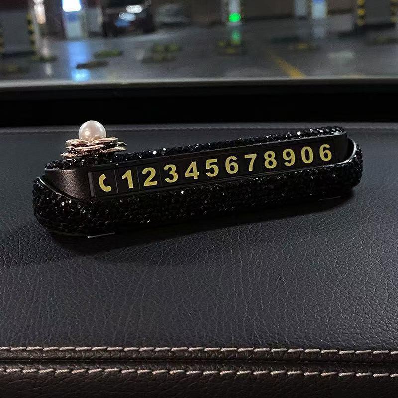 Personalized Rhinestone Car Parking Number Plate Sign