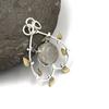Natural Golden Rutile Gemstone 925 Sterling Silver Jewelry Designer Pendant 1.7" AJP-78