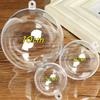1/20pcs Clear Christmas Balls Plastic Hollow Ball DIY Fillable Bauble OrnamentsWedding Party Xmas Tree Hanging Home Decor Gifts