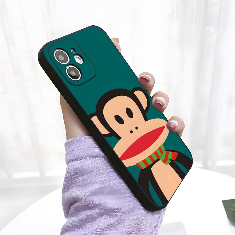 Affe P-Paul Frank Handyhülle Für IPhone 17 Pro Max 15 Pro 16 14 Plus 12 13 Mini 11 Pro Stoßfeste Weiche Hülle