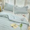 Washed Cotton Summer Quilt Four-Piece Set Korean Lace Airable Cover