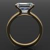 He Cheng Square Diamond Ring - Elegant Small Wedding & Proposal Jewelry