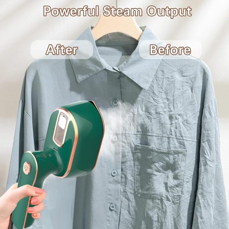 Handy Foldable Ironing MachineDevice Portable Garment Steamer Handheld Iron for Quick Fabric Steam RefreshsClothes 100ml