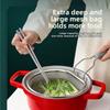 Food Safe Stainless Steel Fry Basket with Drain Holes for Quick Oil Drainage Foldable Handle for Convenient Storage