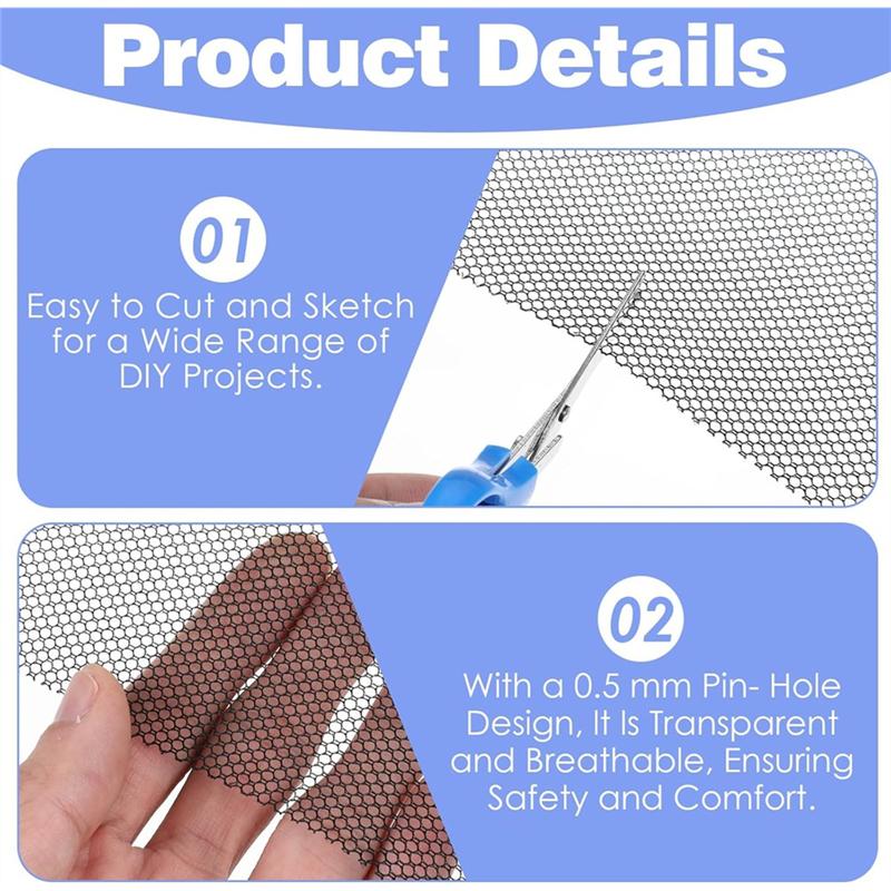 HHO-Waterproof Fursuit Eyes Mesh 10 Sheets, Printable Blank For Handicraft For Mask, Props Sculpting Supplies