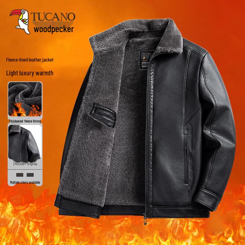 TUCANO Men s Warm Faux Leather Jacket L