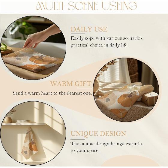 Pumpkin Decor Kitchen Towels, Pumpkin Decor Hand Towels, Fall Decorations Kitchen Towel, Fall Bathroom Decorative Towel for Bathroom, 16×24 Inches