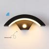 Moon-Shaped Wall Light with Motion Sensor 18W 2160LM Waterproof LED Porch Lamp for Garden Patio Garage Modern Exterior Lighting for House