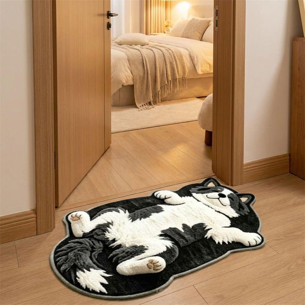 2D Dog-Shaped Area Rug Non-Slip Cartoon Carpet Cute Home Decor Carpet  Bedrooms