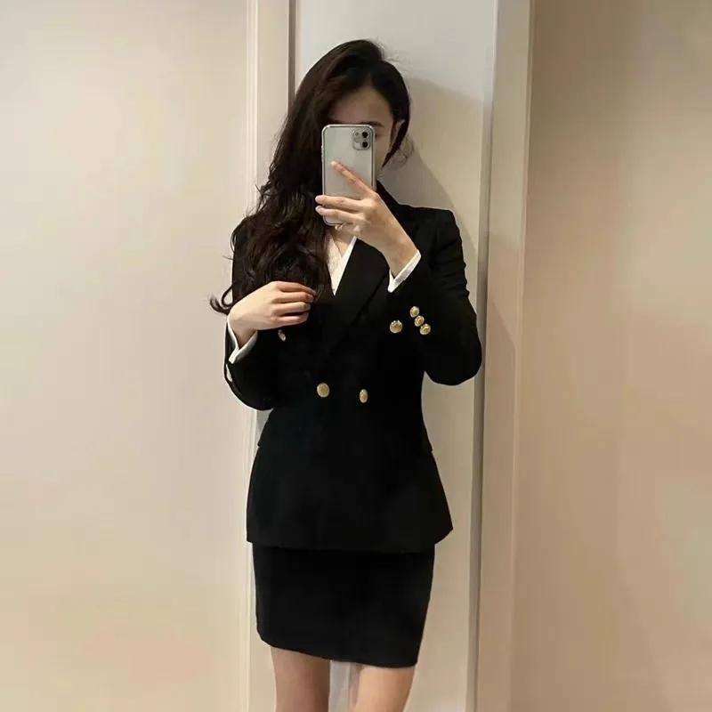 Damen Anzugjacke Frühling Herbst Professioneller Damen Blazer Mantel Vielseitig Elegant Damen Schlanke Oberbekleidung