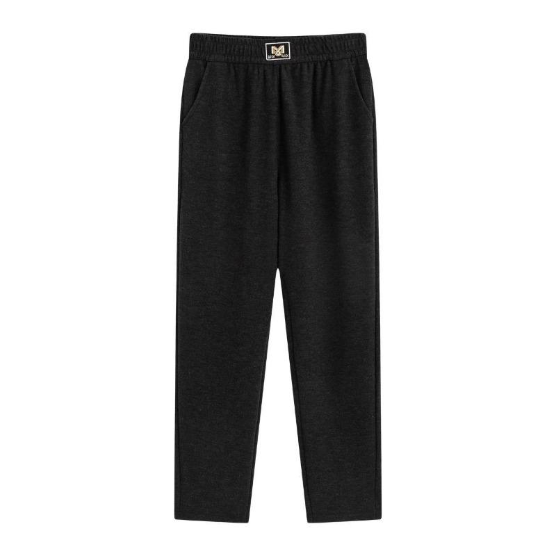 Gray glutinous rice pants women's spring and autumn new high waist drape straight loose lazy casual tall wide-leg pants
