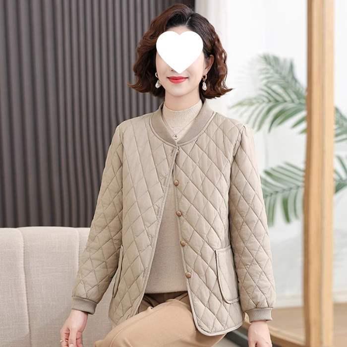 New Year Ankara Red Chinese-Style Cotton Jacket for Middle-Aged Women - Warm, Fashionable, and Stylish