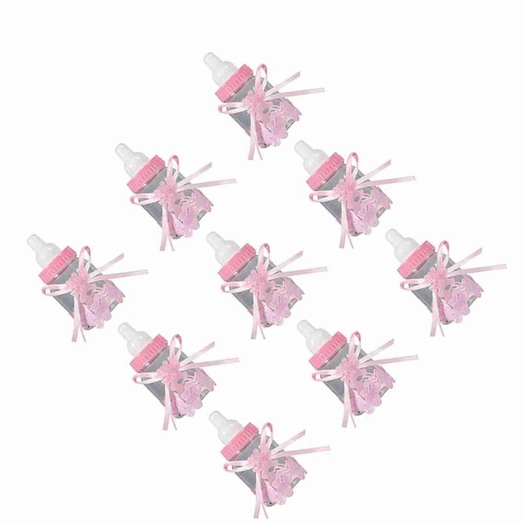 Candy Chocolate Bottles Box For Baby Shower Party Favors Gifts Decorations 12pcs Pink