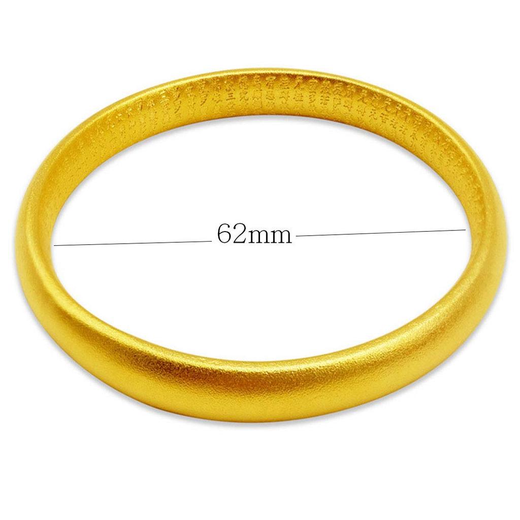 Rockyu Bracelet for Men and 18K Gold Luxury Simple Buddhist Heart Engraved Popular for Gifts Women, Plated, Gold, Bangle, Scriptures, Sutra, Bracelet,