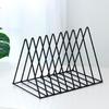 Desktop   Rack Rustproof Simple   Geometric Iron File Holder Decoration for   Study Living Room