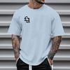 Men's Crew Neck Letter Printed Short Sleeve Fashion Cotton Top Versatile T-Shirts Men’s