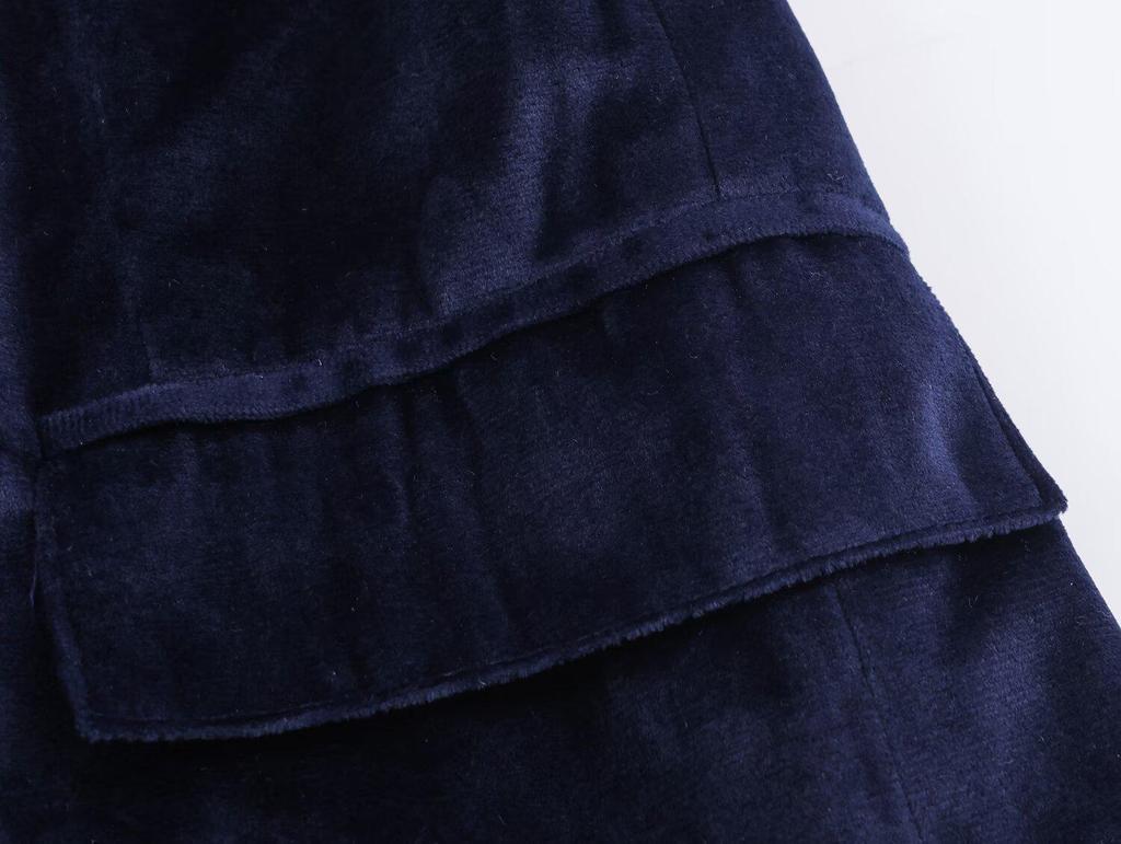 Velvet Suit Jacket & Bell Bottom Pants - Autumn European/American Style
