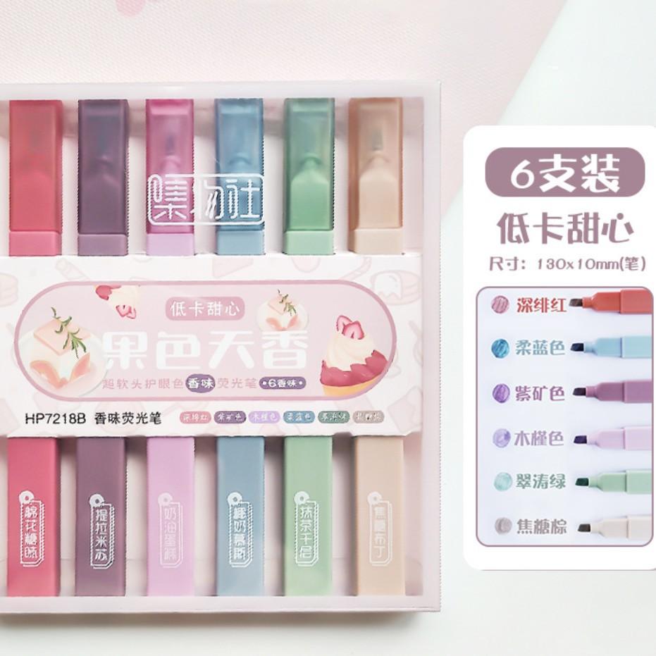 

Kawai Stationary Eye Protecting Color Soft Head Highlighter Set Fruit Handbook Homework Color Pen Fruity Fragrance Essential