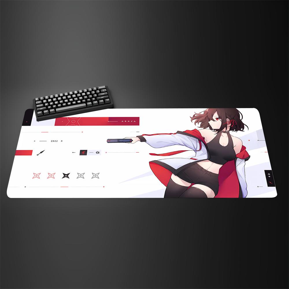 YUki Aim Gaming Mouse Pad NonSlip Mouse Mat Kazemi Anime Large Mousepad Gamer Professional Computer Big Desk Pads Keyboard Mat