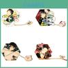 Demon Slayer Kimetsu No Yaiba Alloy Badge With Cartoon Characters For Cosplay And Fashion