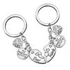 2pcs/set Best Friends Keychain Vintage No Matter Where Heart Pendant Key Chain Long Distance Friendship Keyring Jewelry