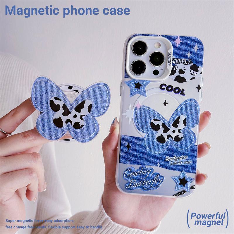 

Чехол-подставка для Huawei Mate60 и iPhone 14-16 с магнитным матовым лазером iPhone 16 Plus