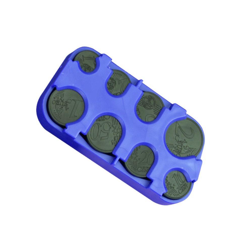 

Пластиковый кошелек Детский подарок Кошелек Коробка для евро монет Диспенсер для монет Автомобильный разменник для монет Карманы для монет Чехлы синий