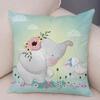 Cute Cartoon Giraffe Fox Reindeer Pillow Cover Nordic Children's Room Decoration Sofa Home Animal Cushion