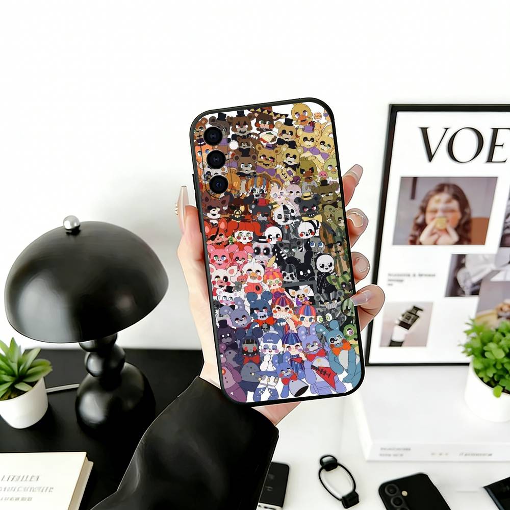 Game F-N-A-F Phone Case Black Silicone Soft For Samsung Galaxy A73,A72,A71,A70,A53,A52,A51