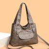 Schultertasche mit großer Kapazität Weiches Leder Tasche für Mütter mittleren Alters Damen Umhängetasche