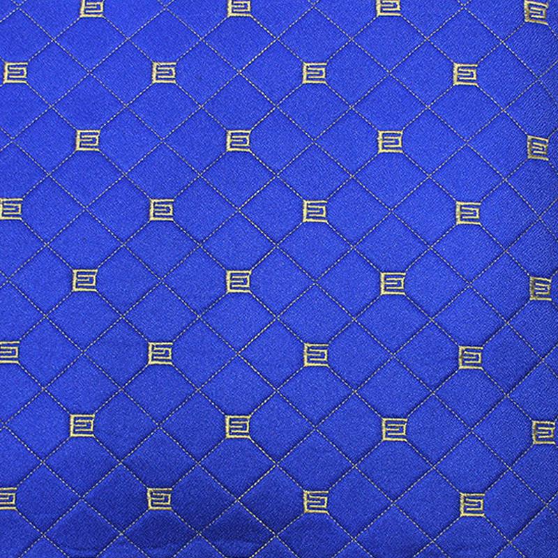 100*148cm Cotton Linen Quilted Fabric Sponge Embroidery Pattern Fabric For Diy Car Interior Seat Cover Upholstery Sofa Material