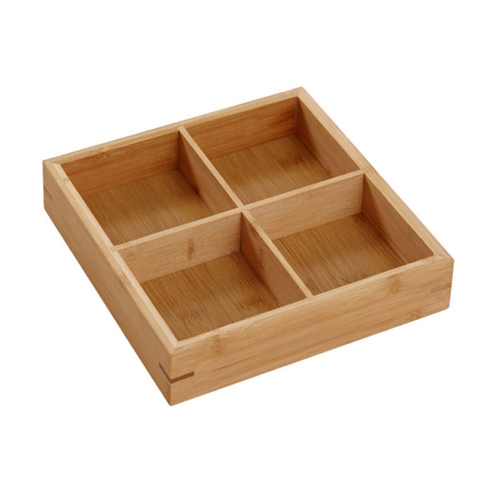 Independent Separate Food Platter Bamboos Snack Tray Stable Structure Storage Tray Home