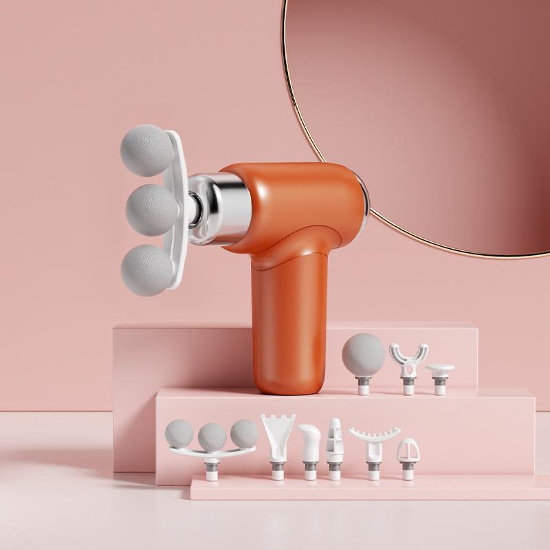 9-Head Mini Electric Fascia Gun Massager for Neck and Fascia