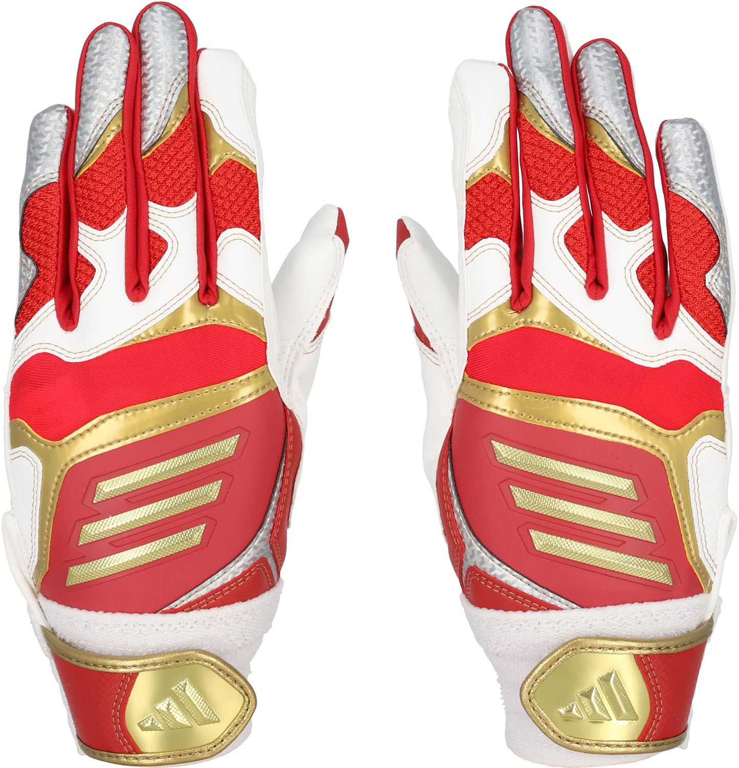 

adidas Baseball Batting Red x Gold JL LBG904 Gloves, 51, Junior, (6482)