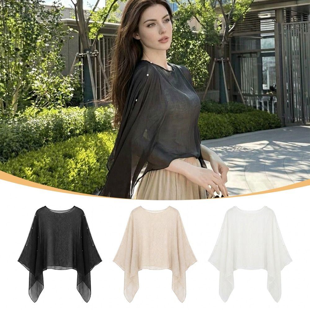 Thin Sun Protection Shawl Chiffon Trendy Scarf Versatile Air-conditioned Sweater Women's Wear