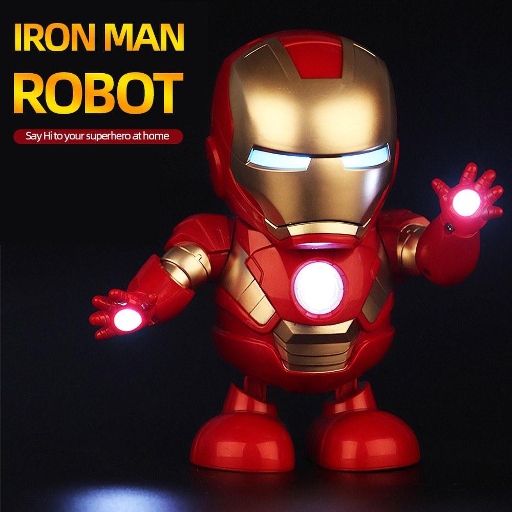 Superhero Iron Man Dancing Light Robot Iron Man Dance Hero – TOYSPARK