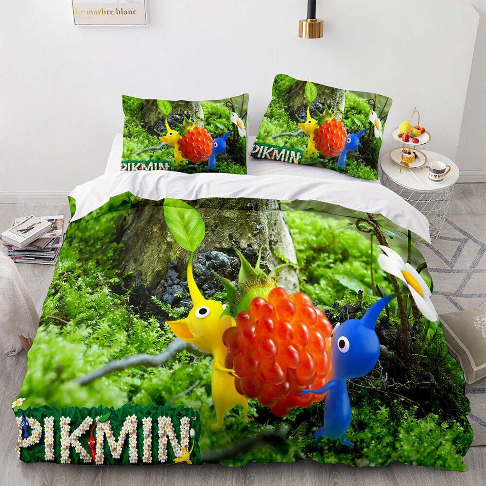 Game Pikmin Bedding Sets Hocotate Olimar Comforter Quilt Bed Cover Duvet Cover Pillow Case 2-3 Pieces Sets Kids Adult Size