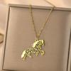 Kinitial Exquisite Fashion Necklace Horse Necklace, Minimalist Jewelry, Horse Lover Valentine's Day Birthday Gift